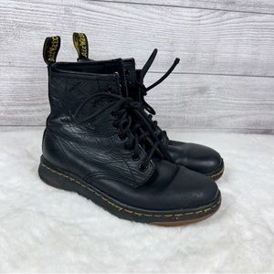 Dr. Martens Kids Youth Black Leather 1460 Pascal Lace Up Combat Boots Size 4